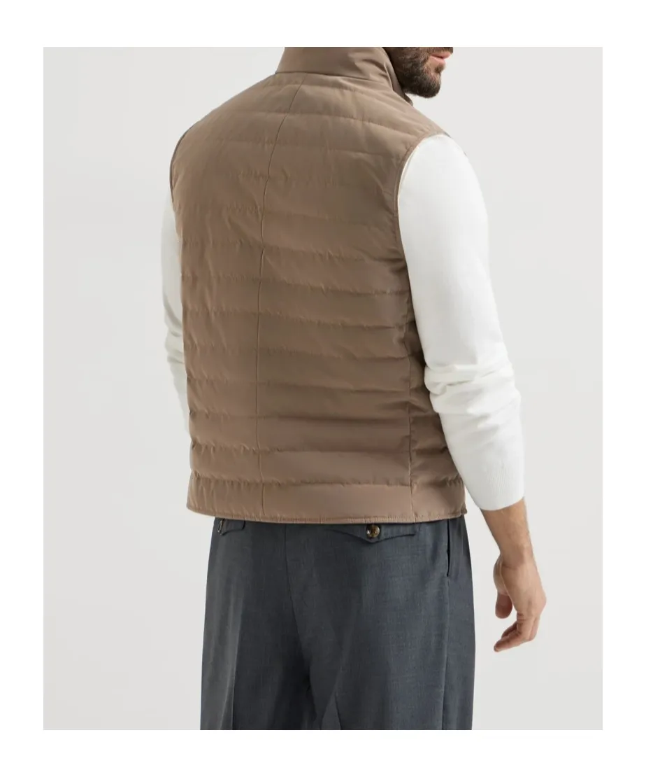 Brunello Cucinelli Bonded Zip-Up Padded Vest