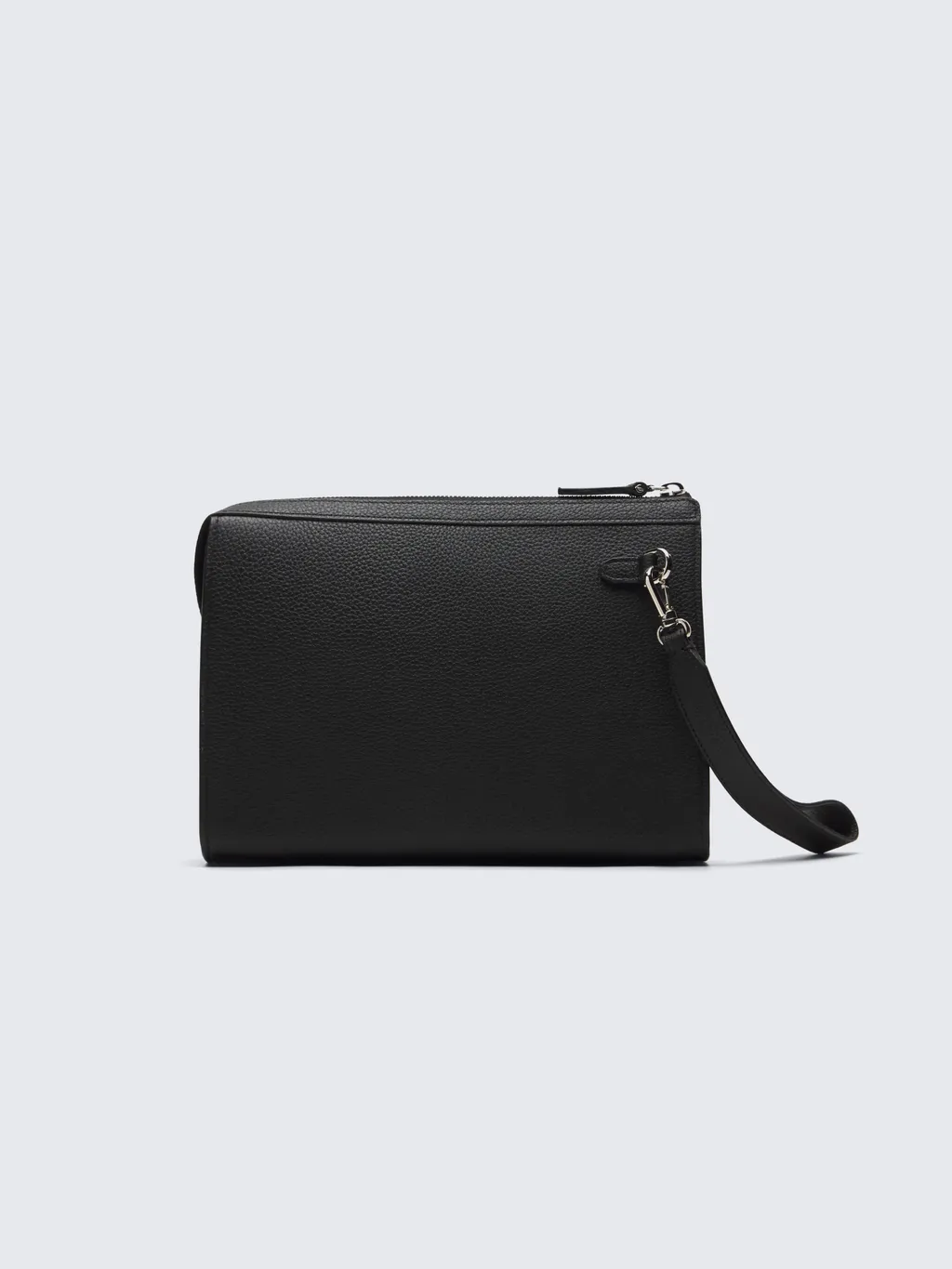 Black Grained Calf Leather Pouch