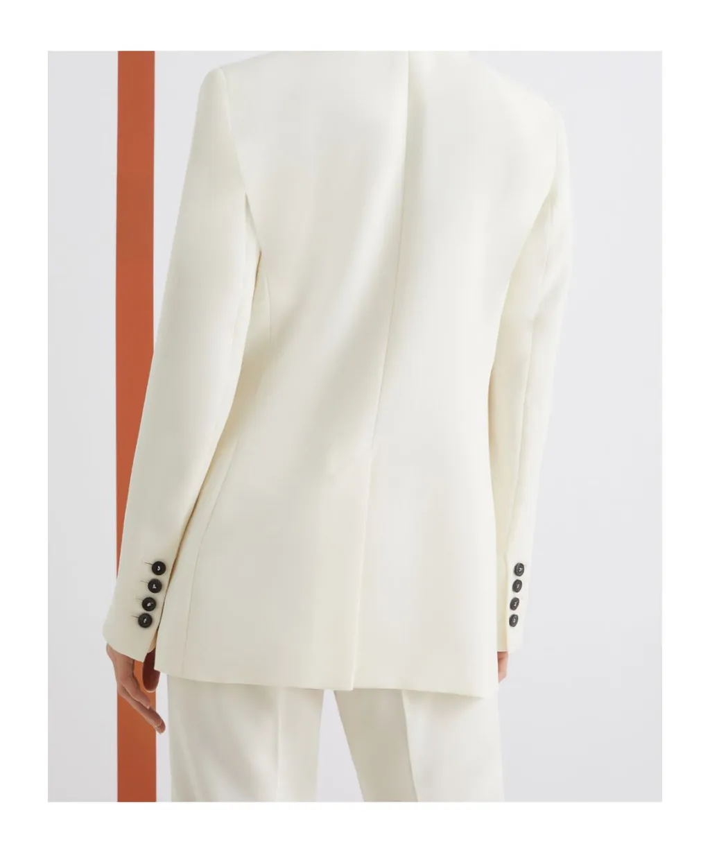 Single-Breasted Envers Satin Jacket