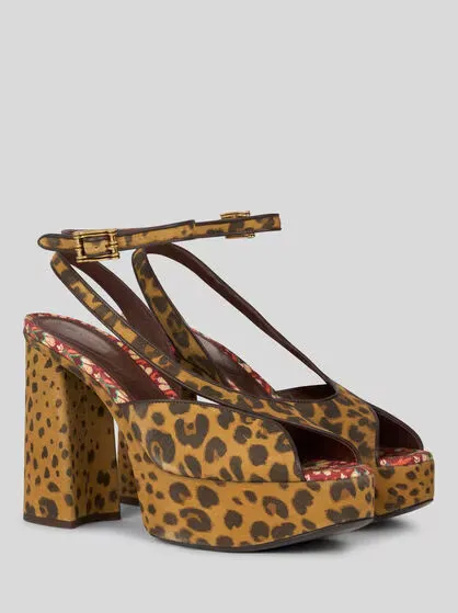Etro Animal Motif Platform Sandals
