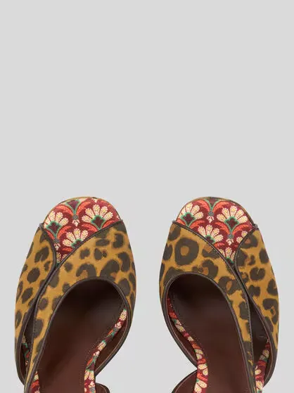 Etro Animal Motif Platform Sandals