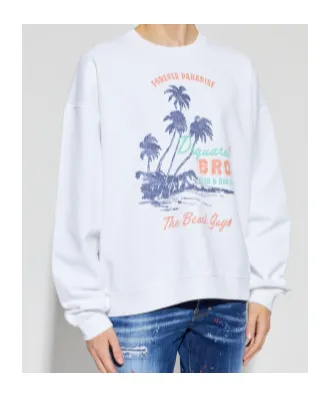 Dsquared2 Pattern-Printed Crewneck Sweatshirt