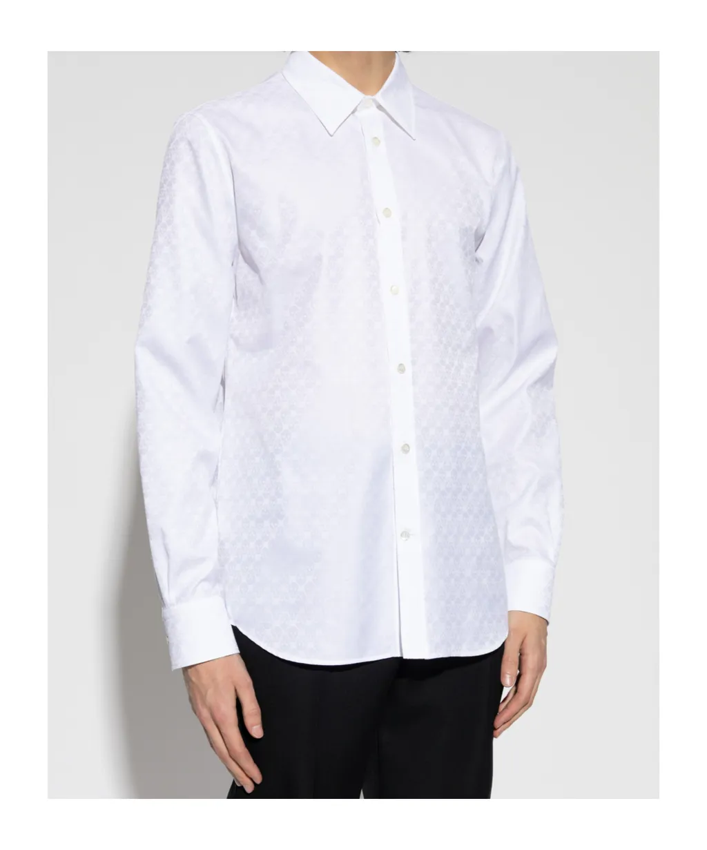 Alexander Mcqueen Skull Motif Long Sleeved Shirt