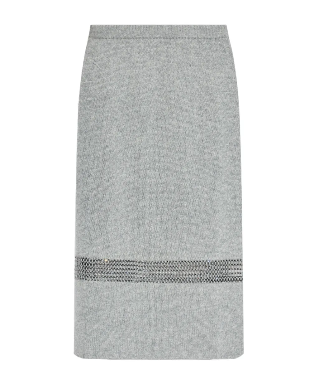 Knitted Design Midi Skirt
