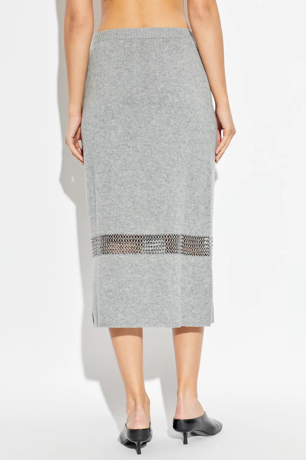 Knitted Design Midi Skirt