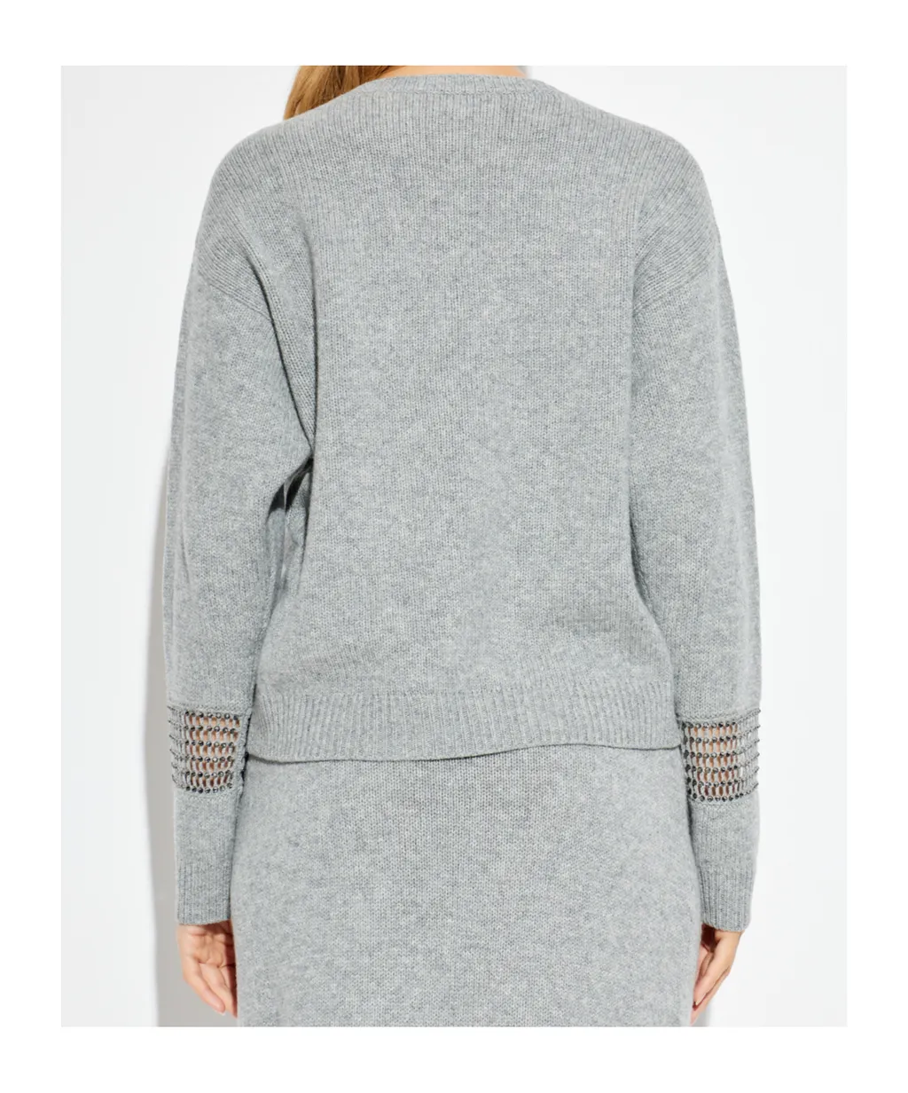 Fabiana Filippi Embellished V-Neck Jumper