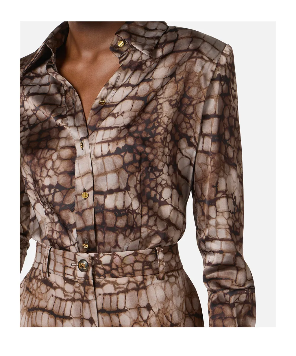 Elisabetta Franchi Printed Satin Shirt