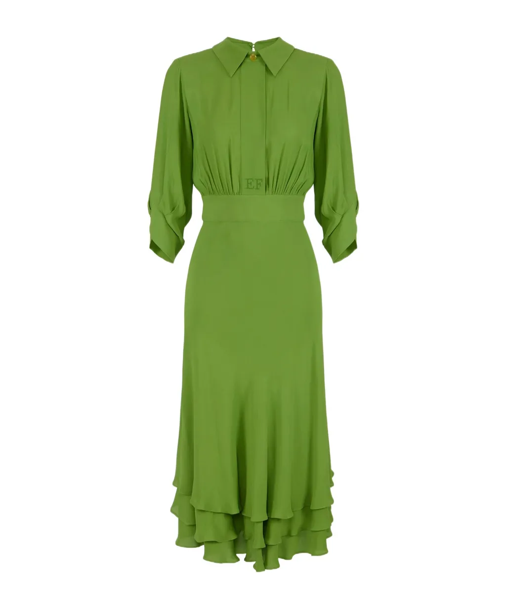 Buttoned Midi Dress