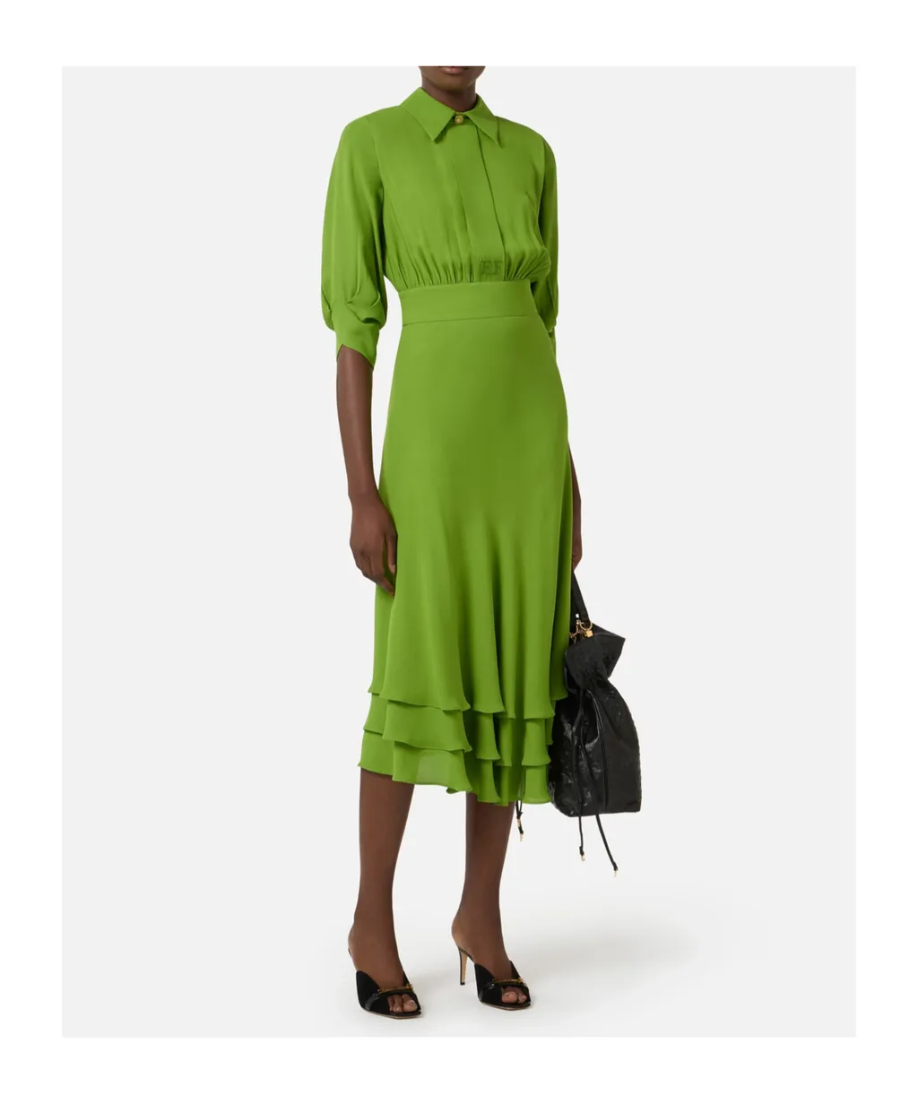 Buttoned Midi Dress