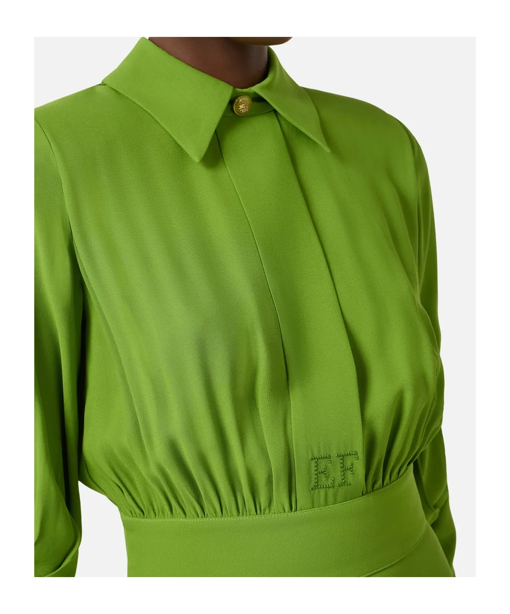Buttoned Midi Dress