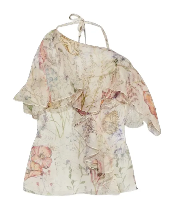 Ruffled Floral-Print Top