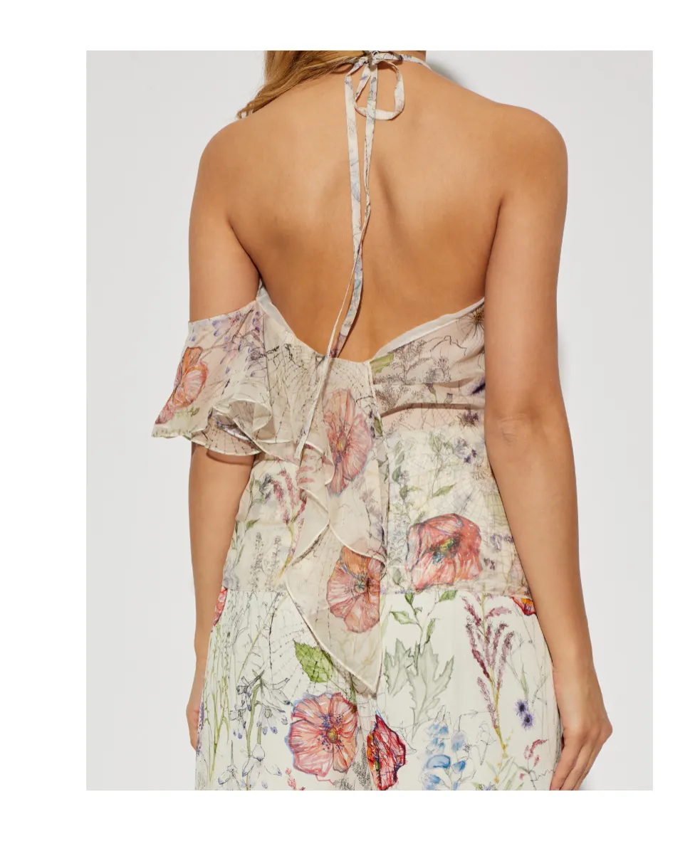 Ruffled Floral-Print Top
