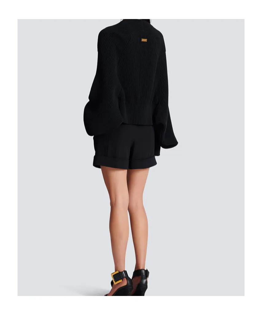 Ribbed Knit Bolero Cardigan