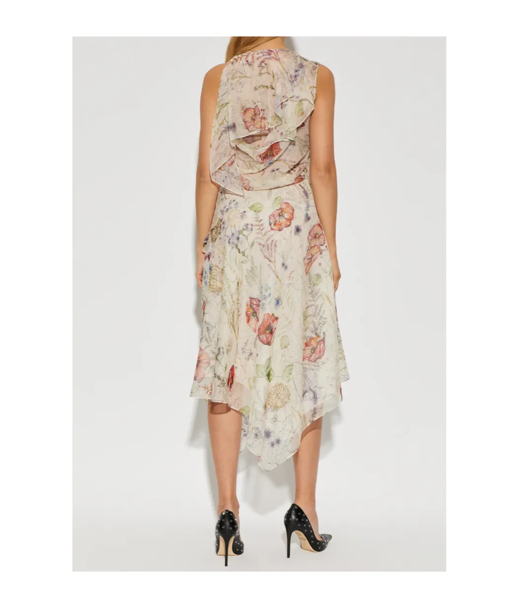 Alexander Mcqueen Floral Printed Sleeveless Dress