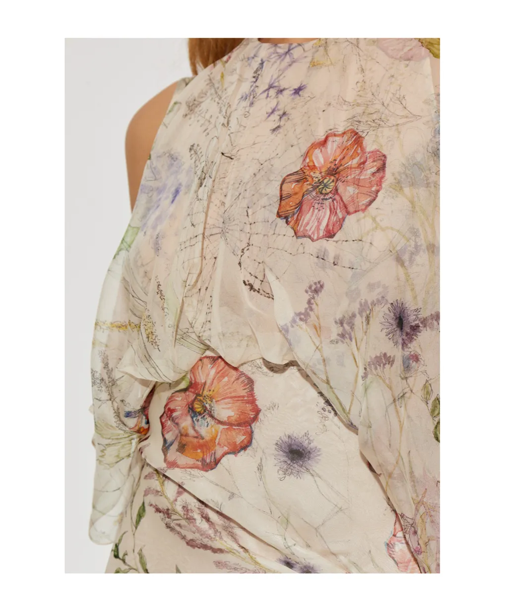 Alexander Mcqueen Floral Printed Sleeveless Dress