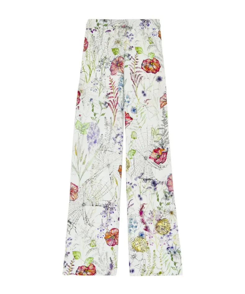 Floral-Print Trousers
