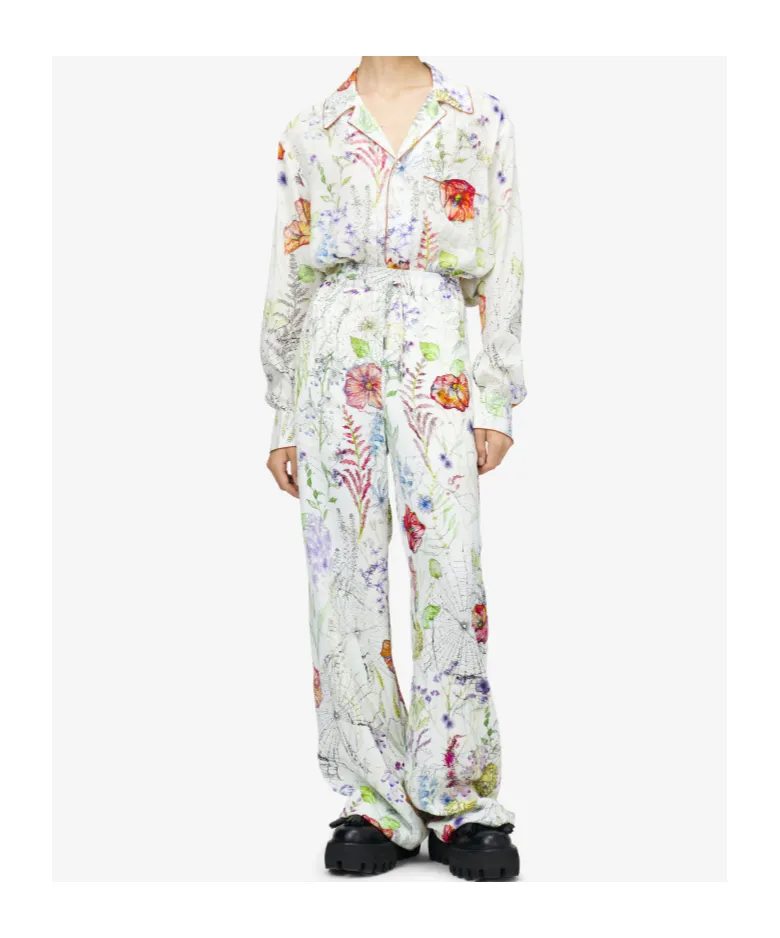 Floral-Print Trousers