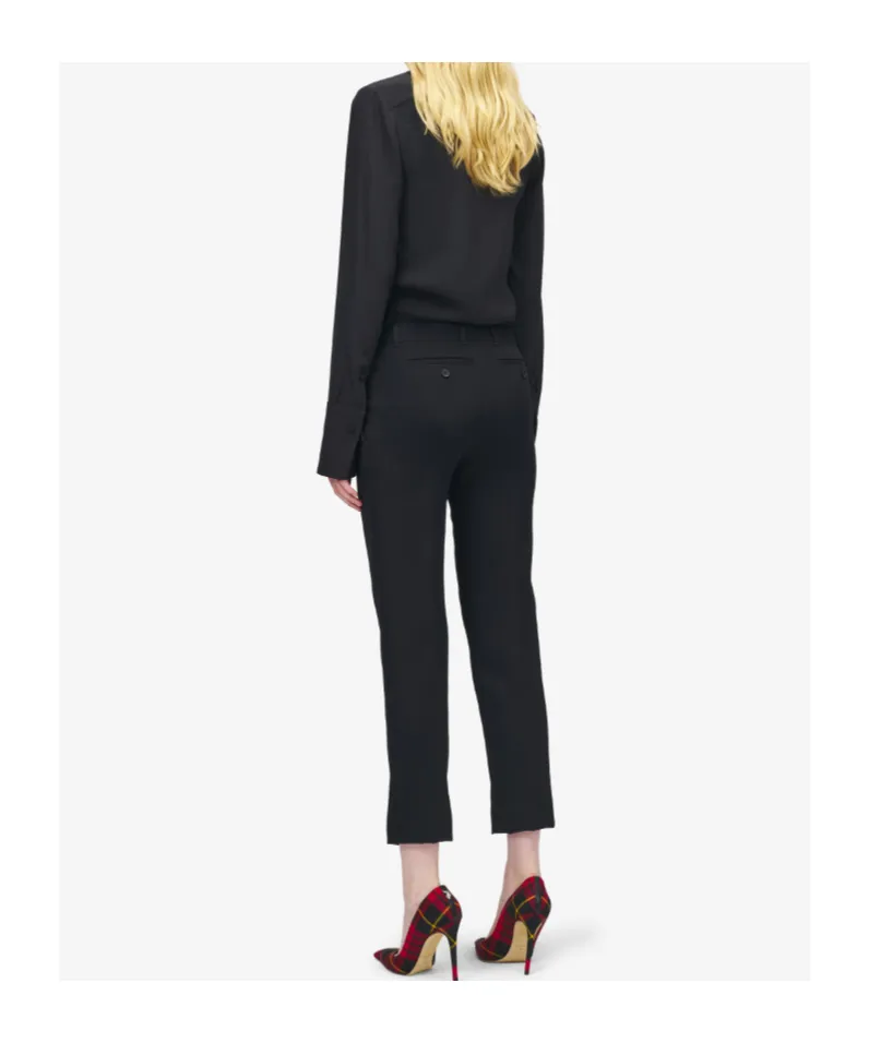 Cropped Tailored Trousers In Black