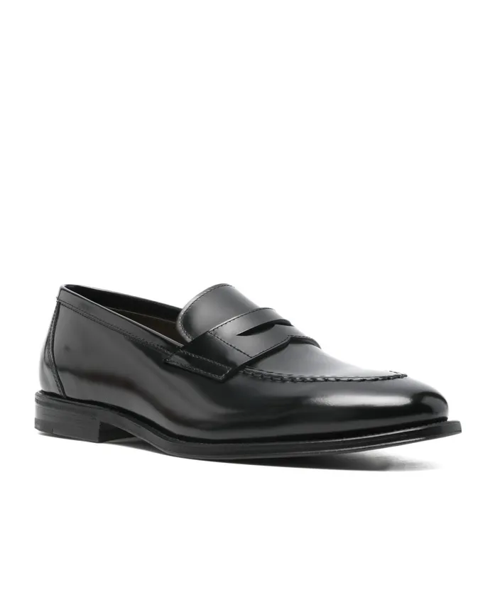 Penny-Strap Stitch-Detail Loafers