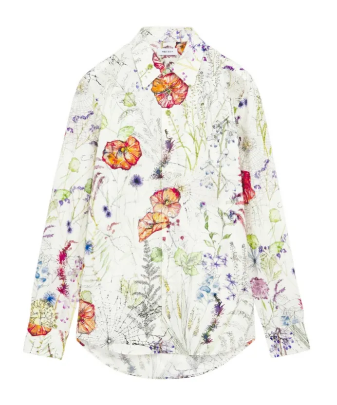 Alexander Mcqueen Meadow Floral Printed Shirt