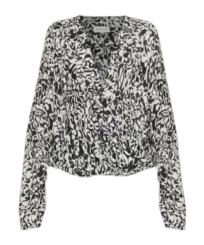 Long-Sleeved Printed Top