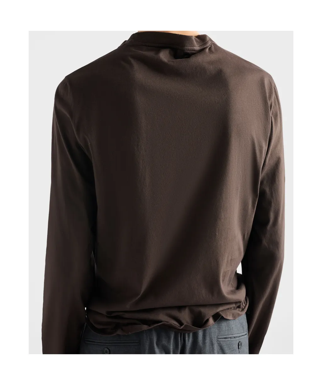 Prada Triangle-Patch Long-Sleeved T-Shirt