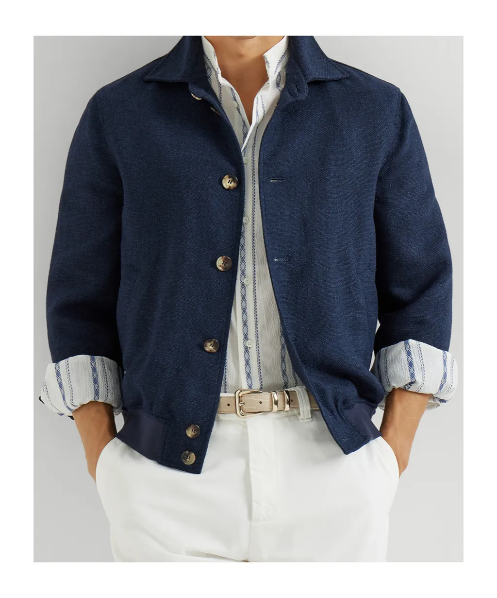 Button Hopsack Shirt Jacket