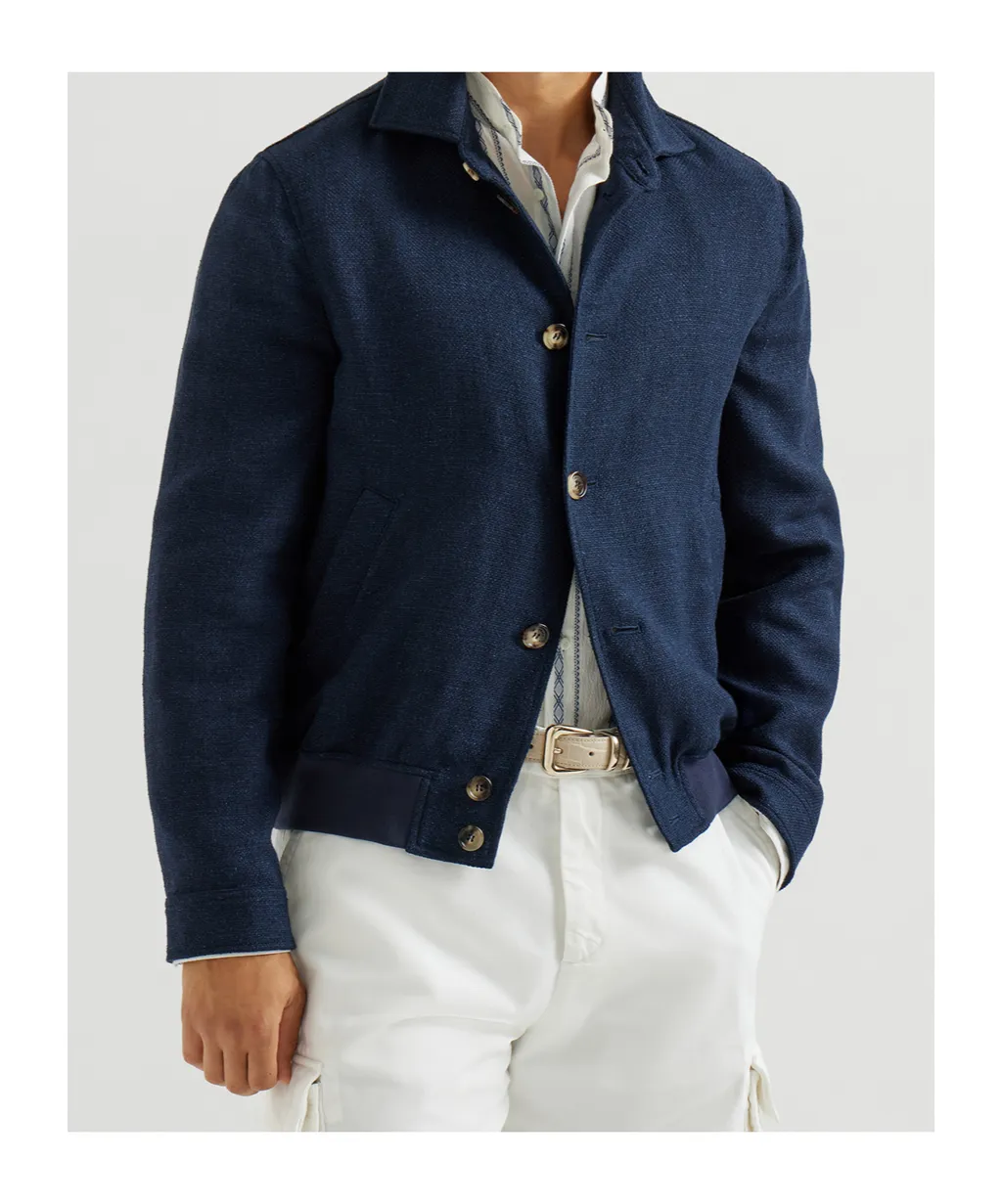 Button Hopsack Shirt Jacket