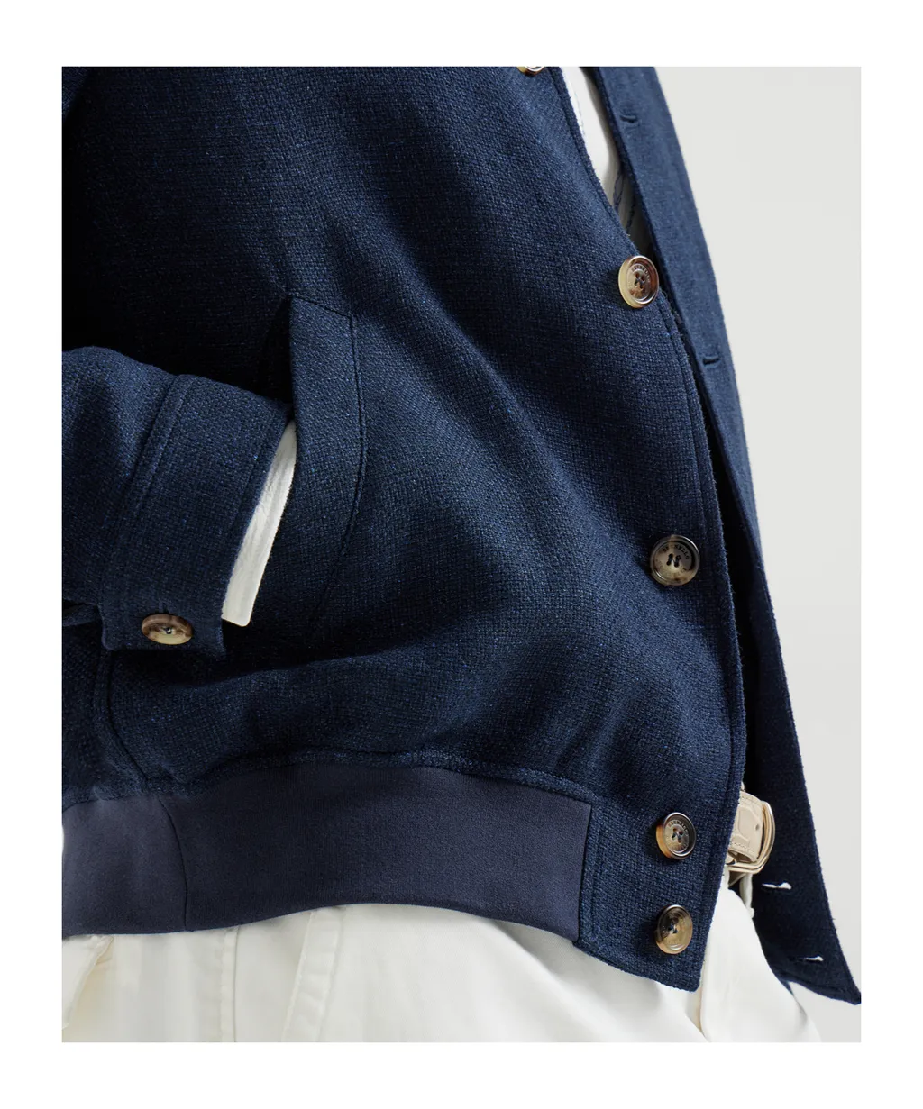 Button Hopsack Shirt Jacket