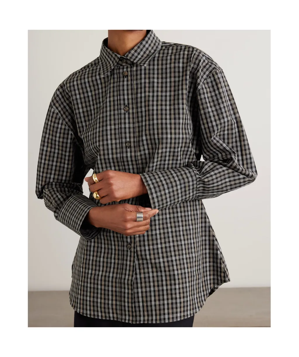 RÓHe Checked Buttoned Shirt