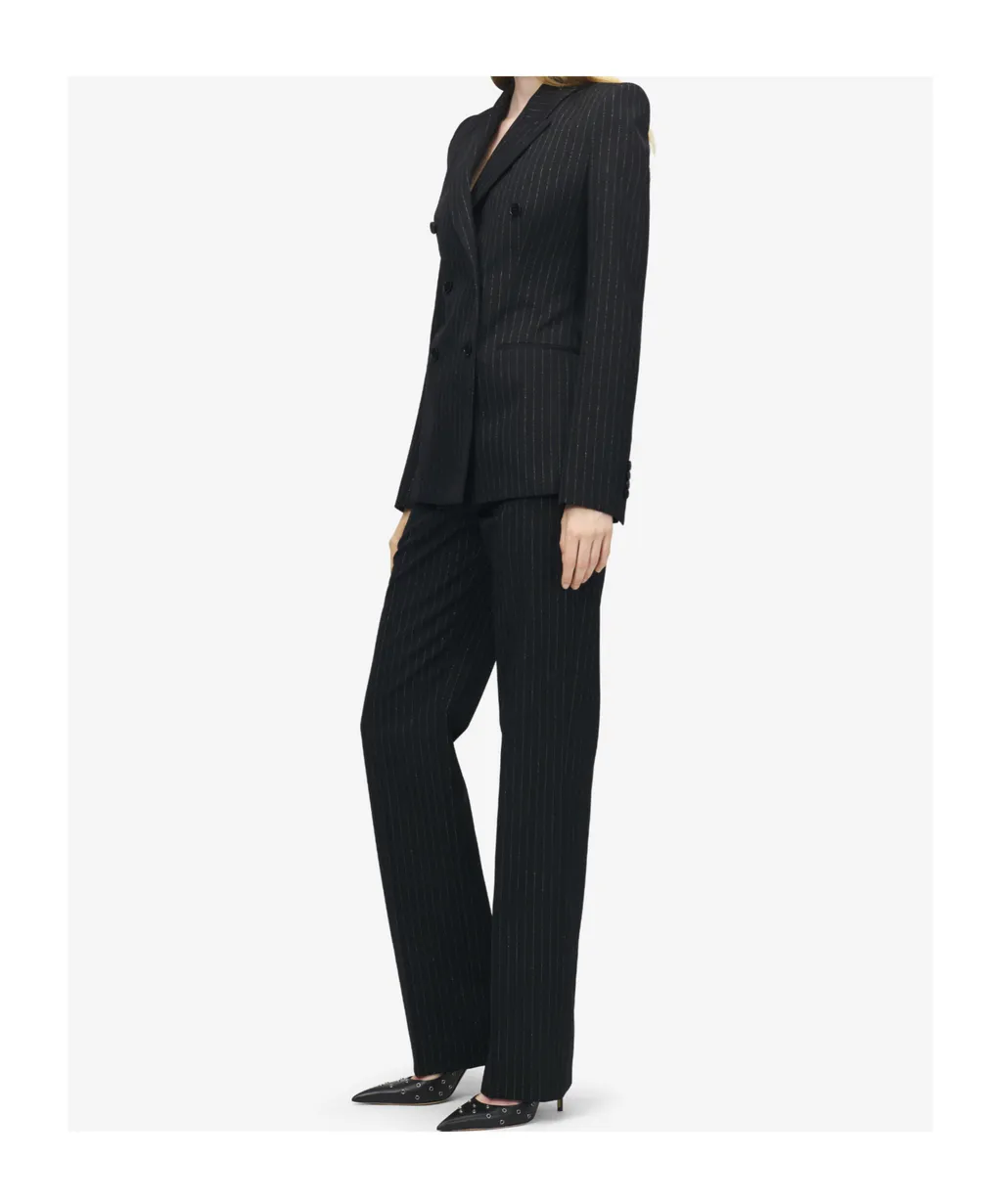 Alexander Mcqueen Pinstriped Double Breasted Jacket