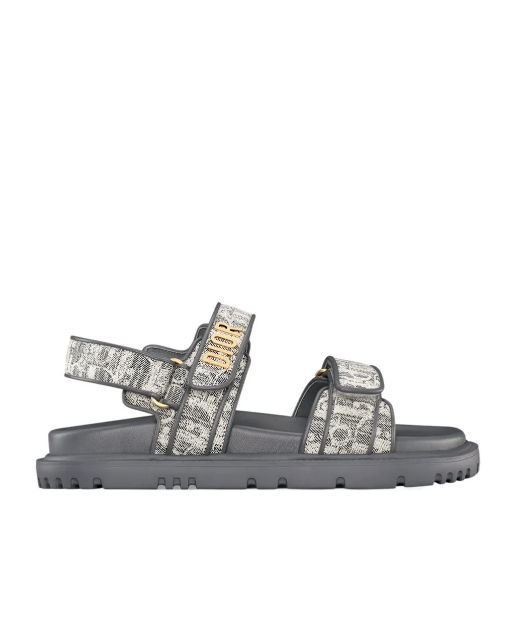 Christian Dior Dioract Logo Plaque Sandals
