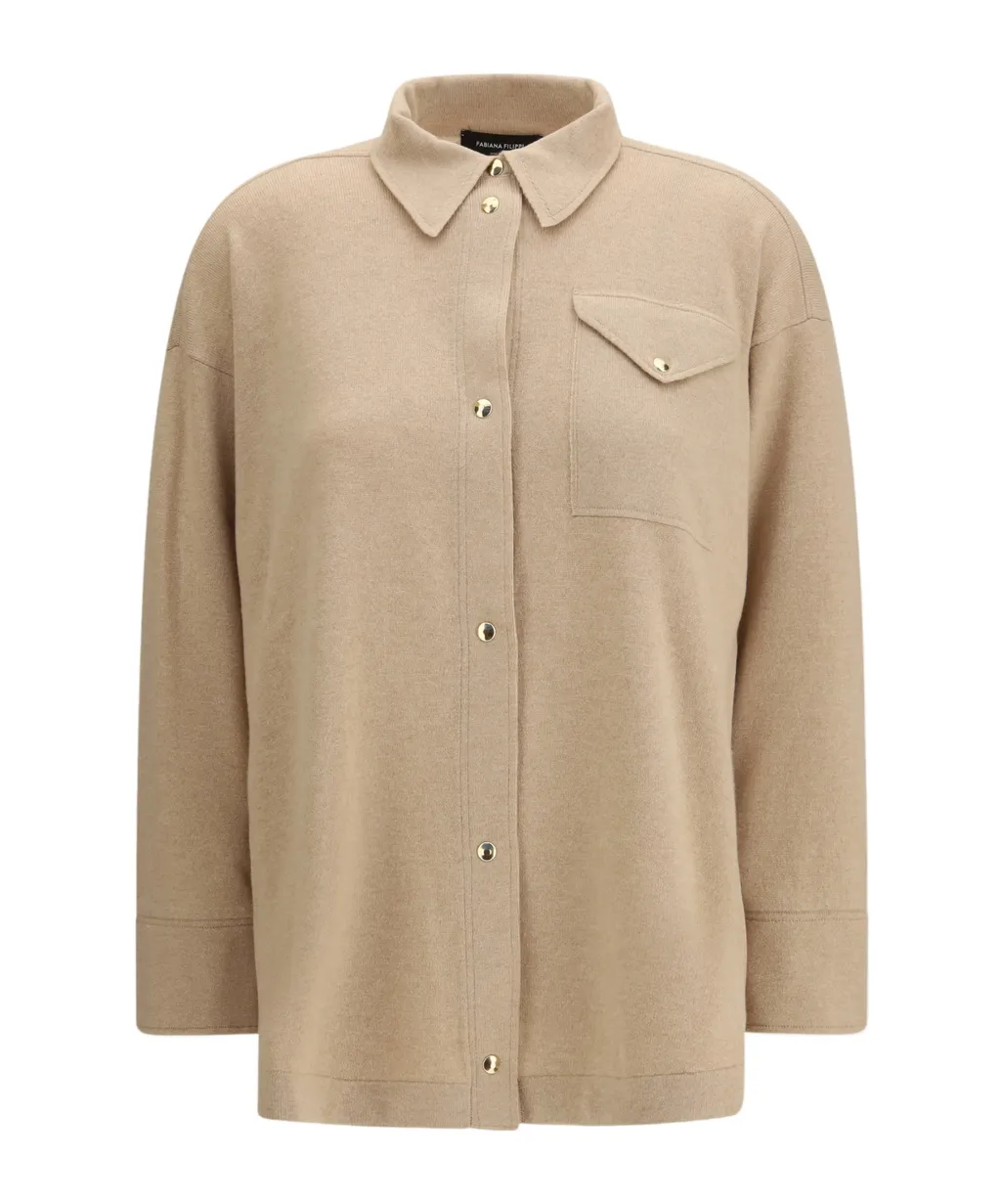 Fabiana Filippi Button-Up Knitted Shirt
