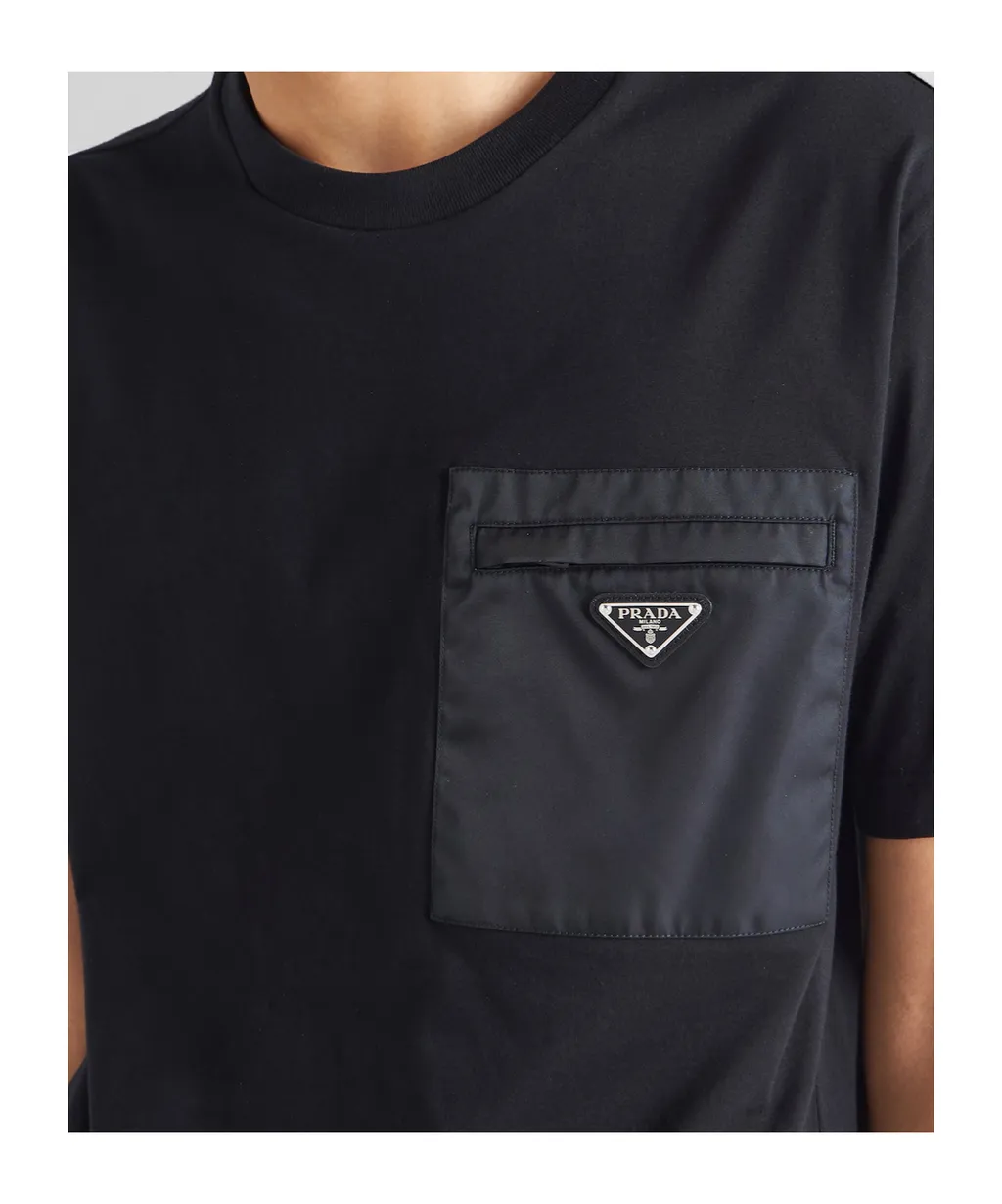 Re-Nylon And Jersey T-Shirt