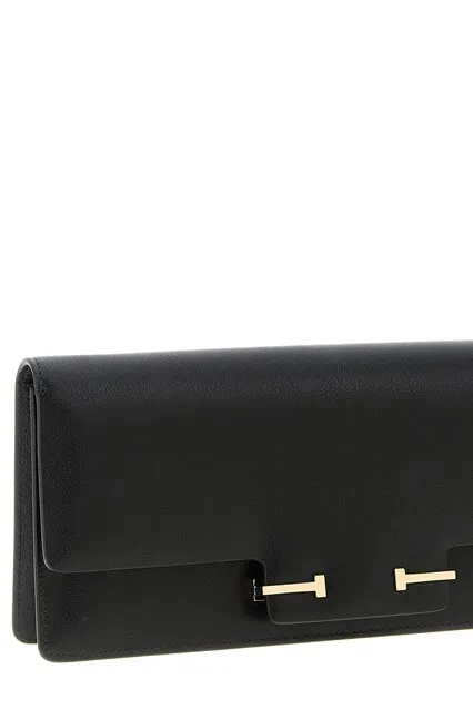 Tom Ford Supple Logo Buckled Shoulder Bag