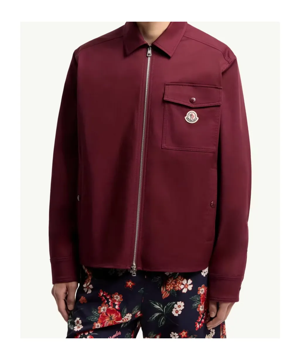 Cotton Blend Gabardine Shirt Jacket