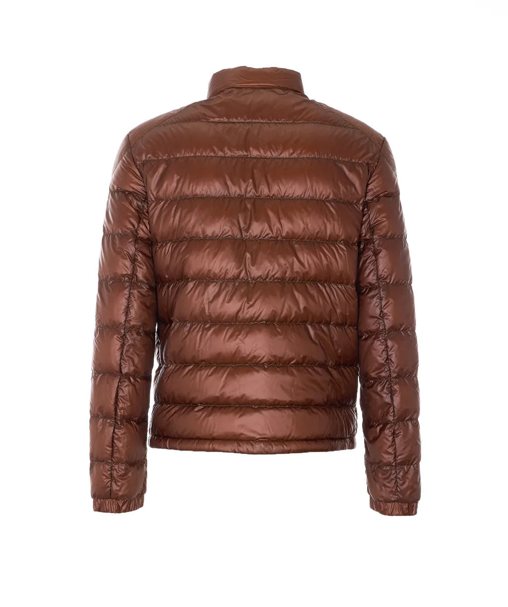Moncler Selves Button-Up Short Padded Jacket