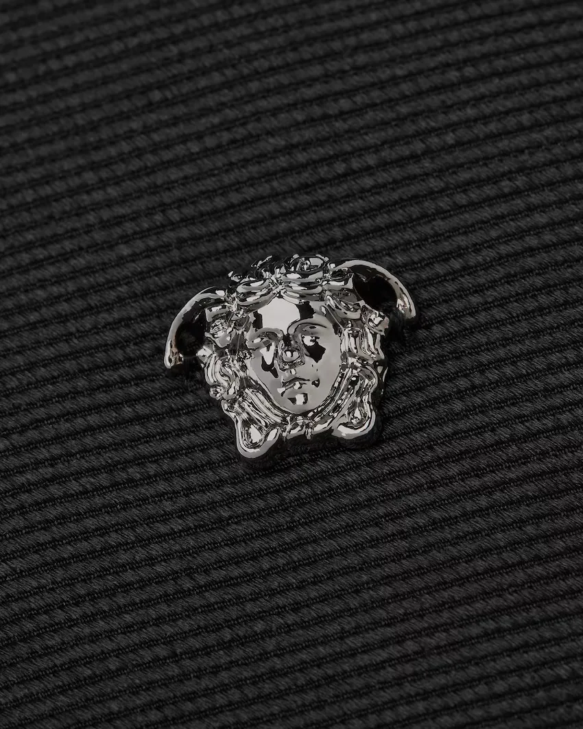Versace Medusa-Head Pointed Tip Tie