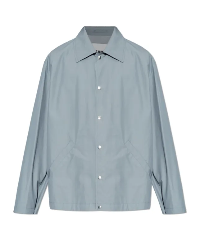 Jil Sander Logo Printed Button-Up Jacket