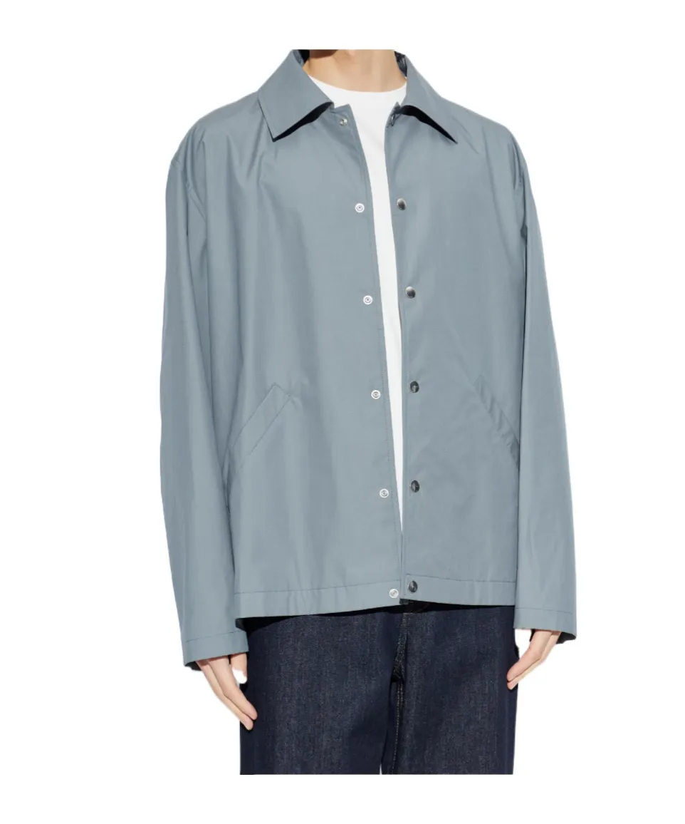 Jil Sander Logo Printed Button-Up Jacket