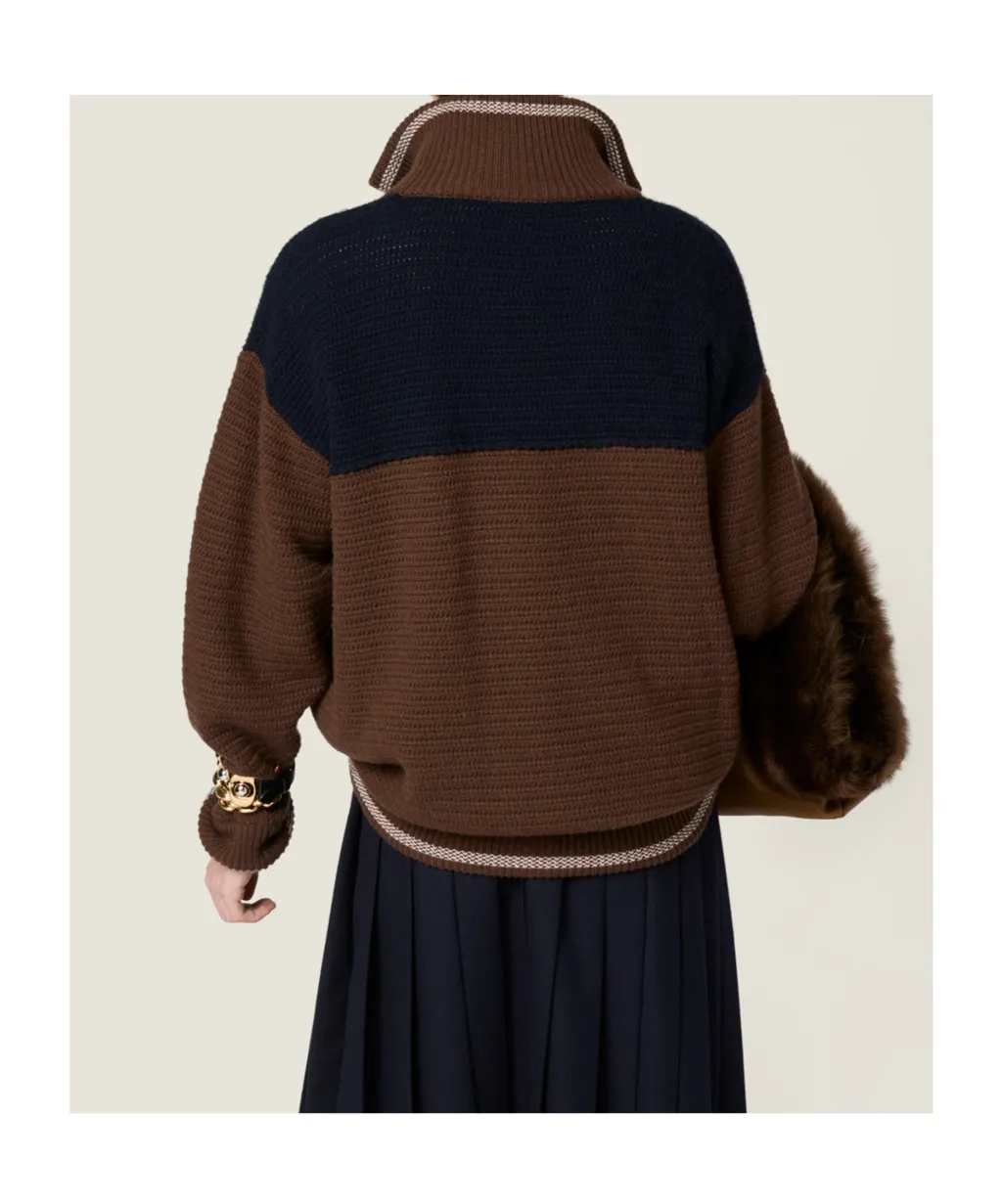 Cashmere Zipper Cardigan