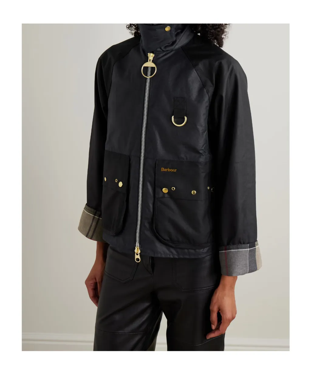 Kearton Two-Tone Corduroy-Trimmed Waxed Cotton Jacket