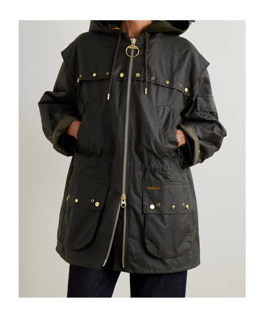 Aberford Hooded Waxed-Cotton Jacket