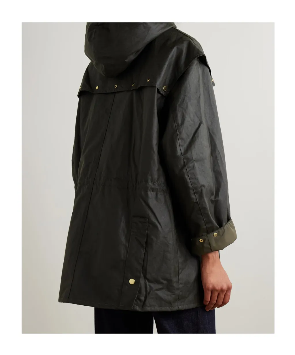 Aberford Hooded Waxed-Cotton Jacket