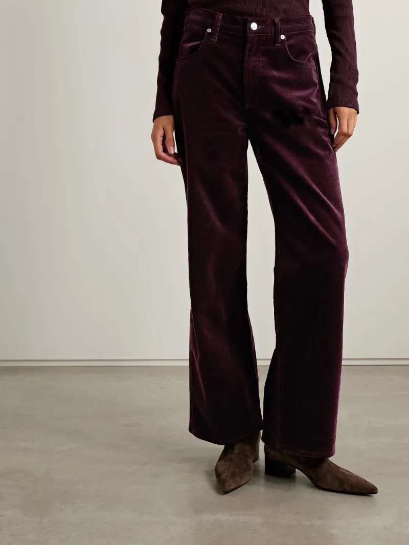Annina Cotton-Blend Corduroy Wide-Leg Pants