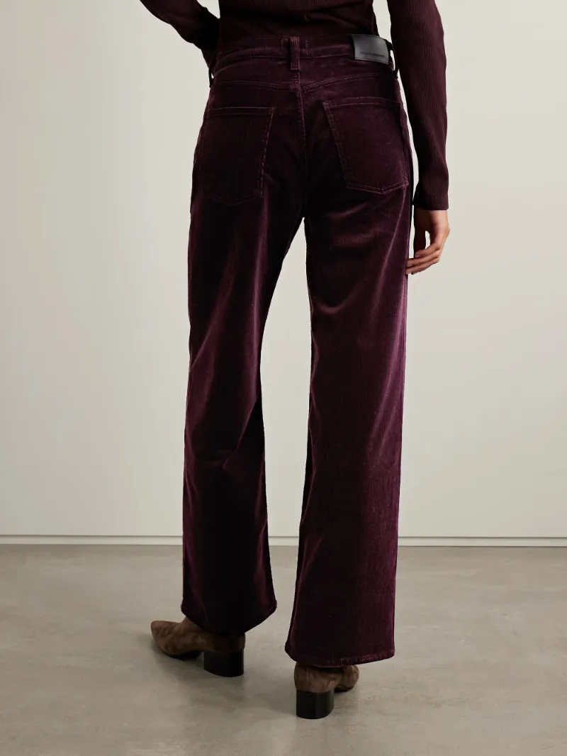 Annina Cotton-Blend Corduroy Wide-Leg Pants
