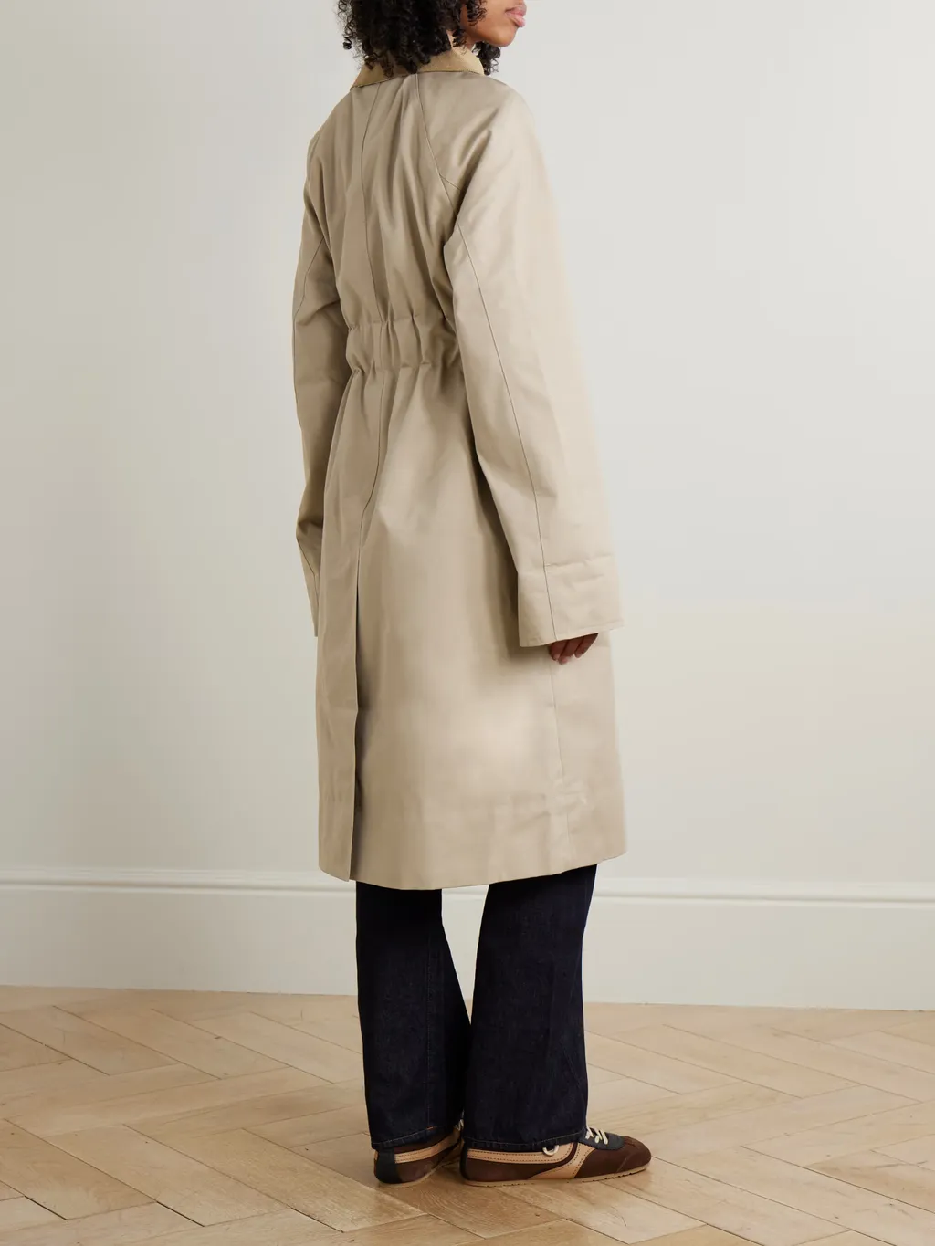 Cotton Blend Twill Trench Coat
