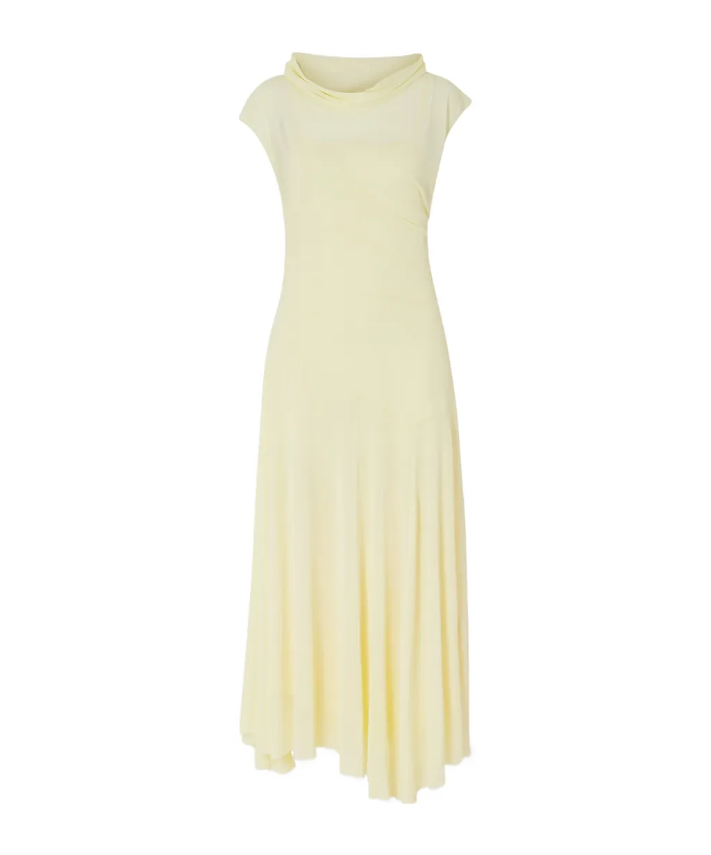 Tamara Asymmetric Draped Crepe-Jersey Maxi Dress