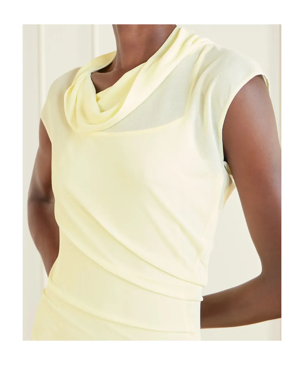 Tamara Asymmetric Draped Crepe-Jersey Maxi Dress