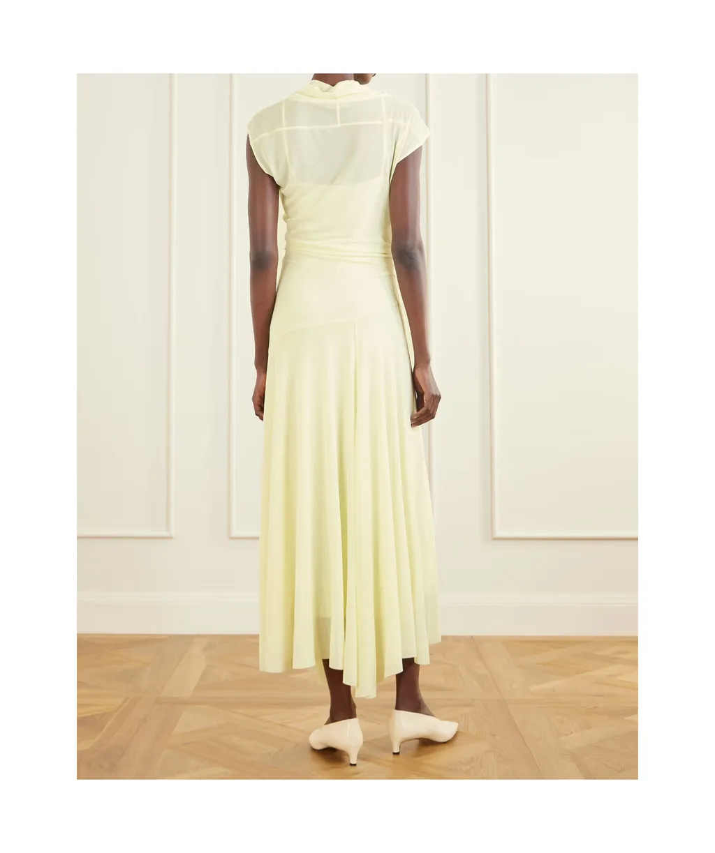 Tamara Asymmetric Draped Crepe-Jersey Maxi Dress